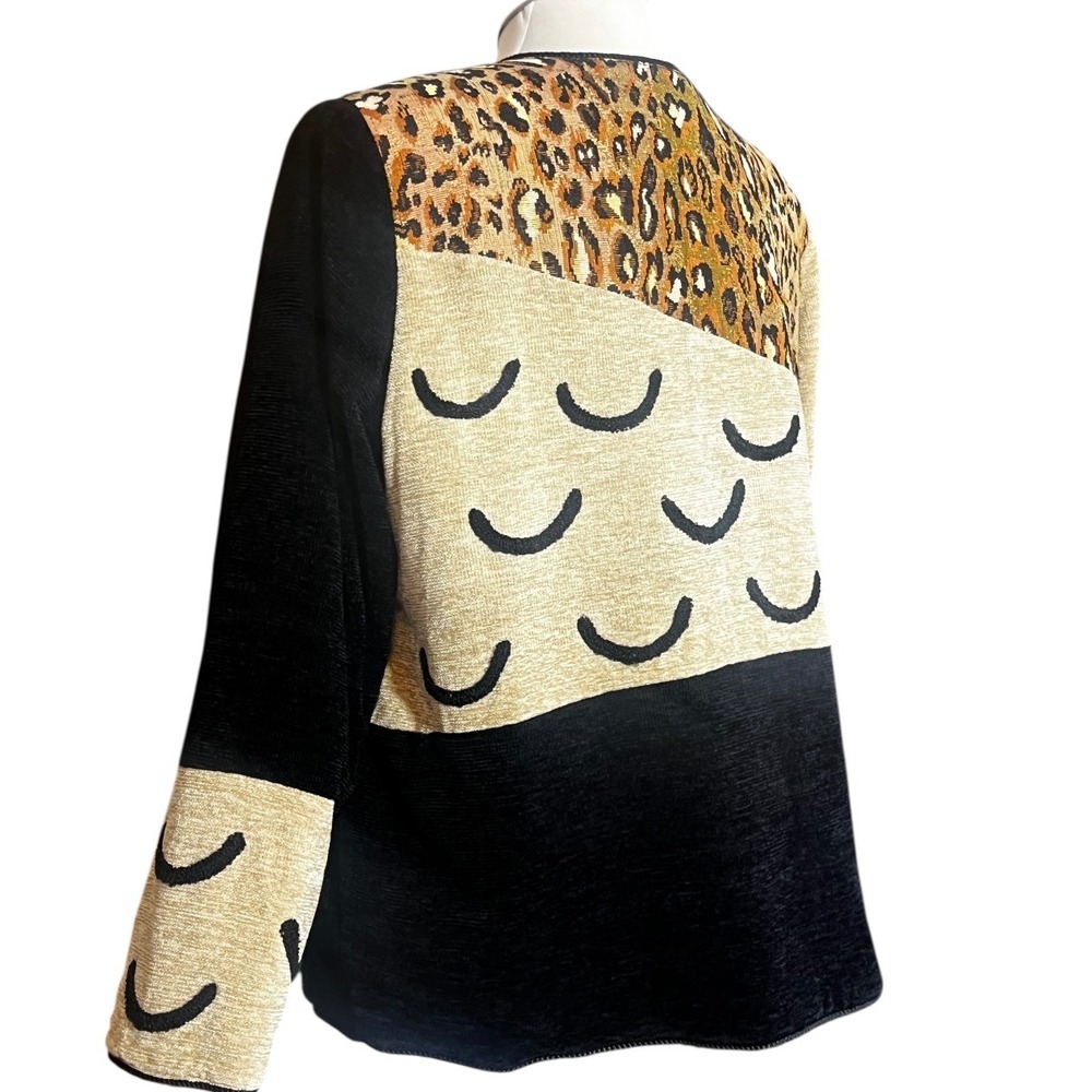 Indigo Moon Patchwork Leopard Paisley Black Blaze… - image 5